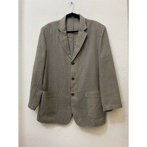 SPINOZA - ITALY- Stripe 3 Button Blazer Suit Coat Jacket